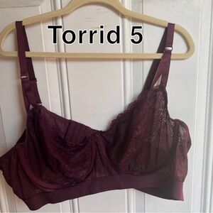 Torrid Lace Bralette - Deep Burgundy